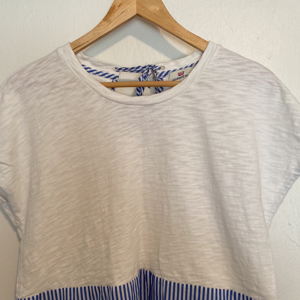 Vineyard Vines Mixed Media Cotton Striped Shirt - Picture 2 of 8